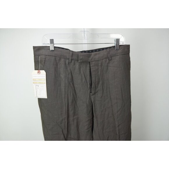 John Varvatos Gray TwillMens Cotton Sport Pants Sz 48 Brand New
